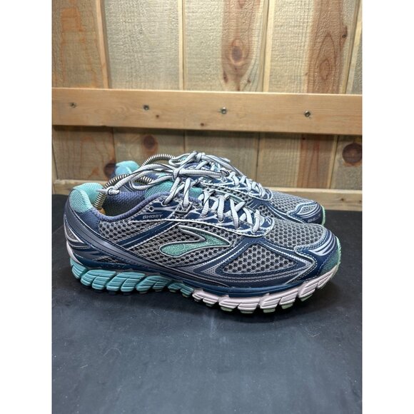 Brooks Ghost 5 Womens Running Shoes 9.5 Wide (D) Blue/Gray Mesh Lightweight - Picture 1 of 10